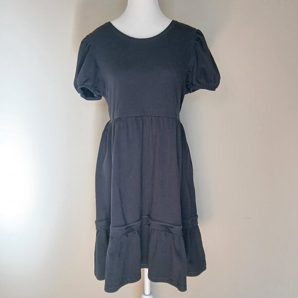 Aritzia Sunday Best Cruise Crew Babydoll Dress Black Size Medium - Picture 3 of 7